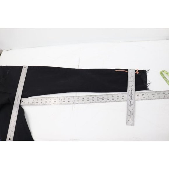 Mother jeans Women's 26 The Stunner Double Zip Ankle step fray not guilty black - Picture 10 of 15